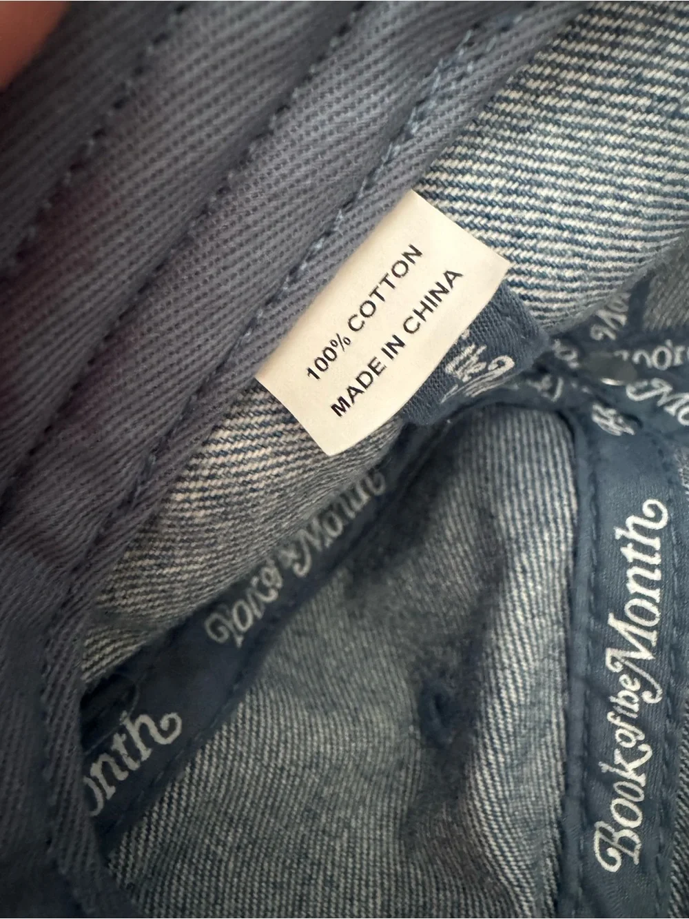 Book of the Month Denim Baseball Cap Embroidered 